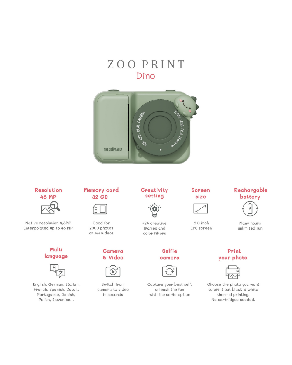 Câmara Fotográfica - Zoo Print