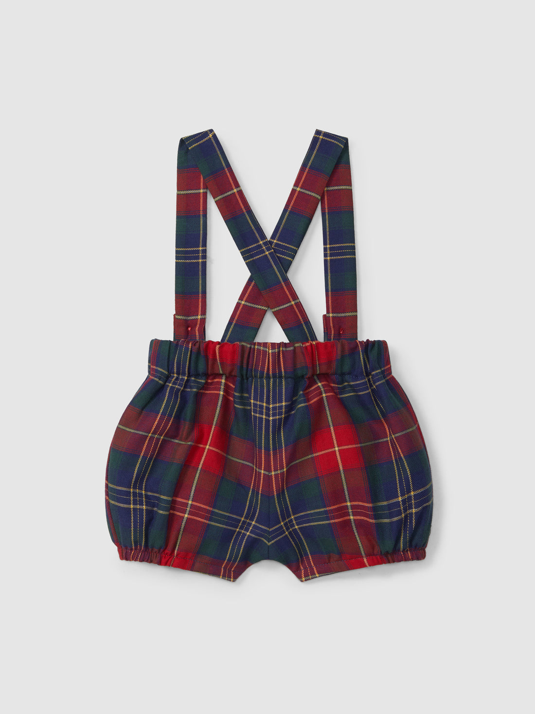 Plaid Shorts with Straps