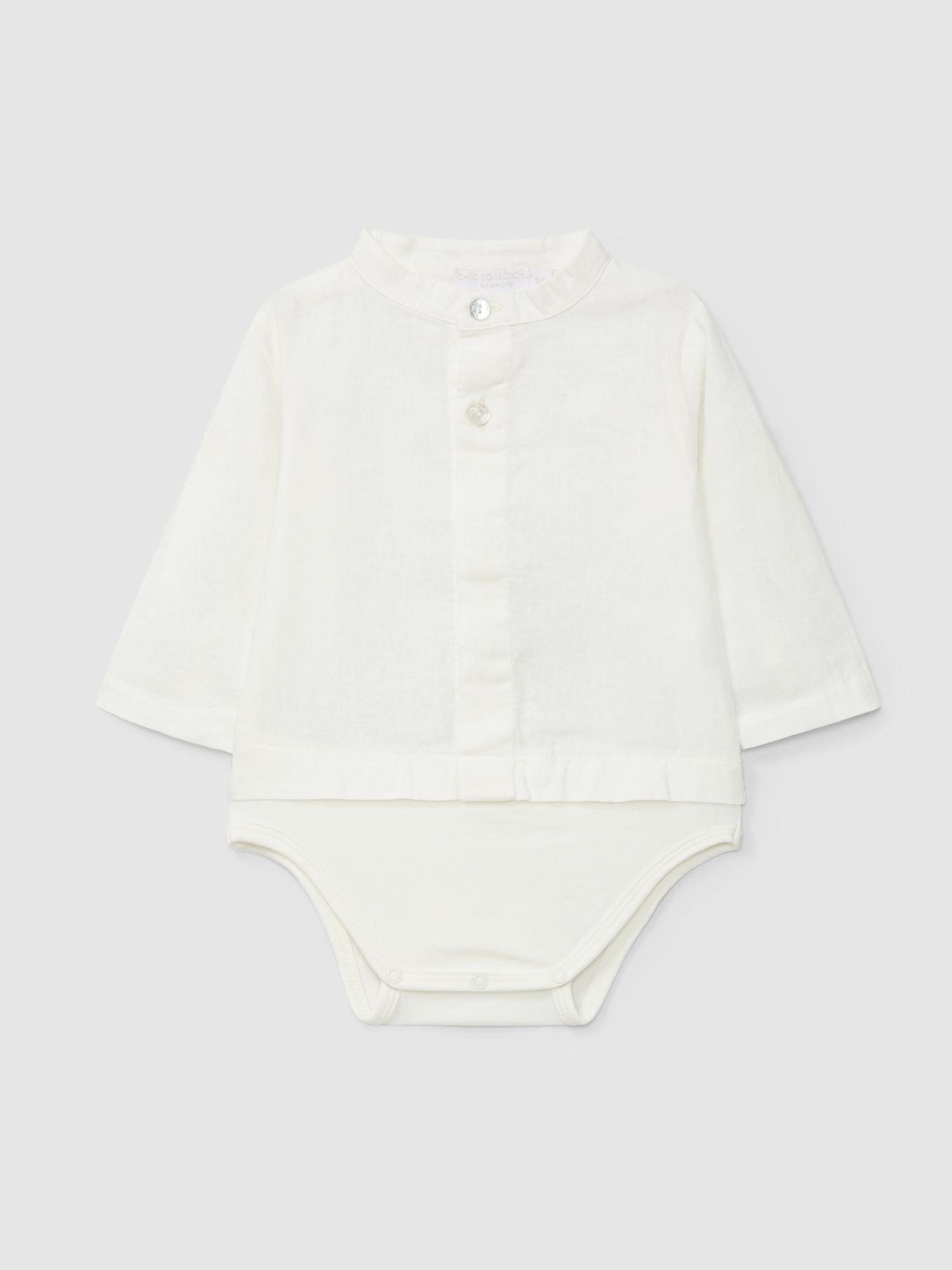 Body-Camisa Liso em Linho