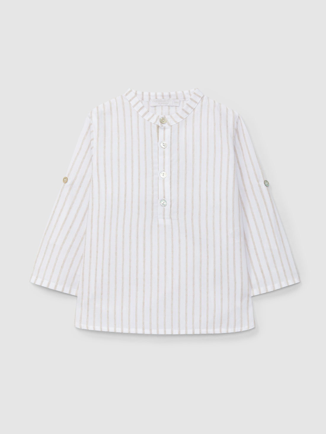 Camisa Gola Mao Riscas em Relevo