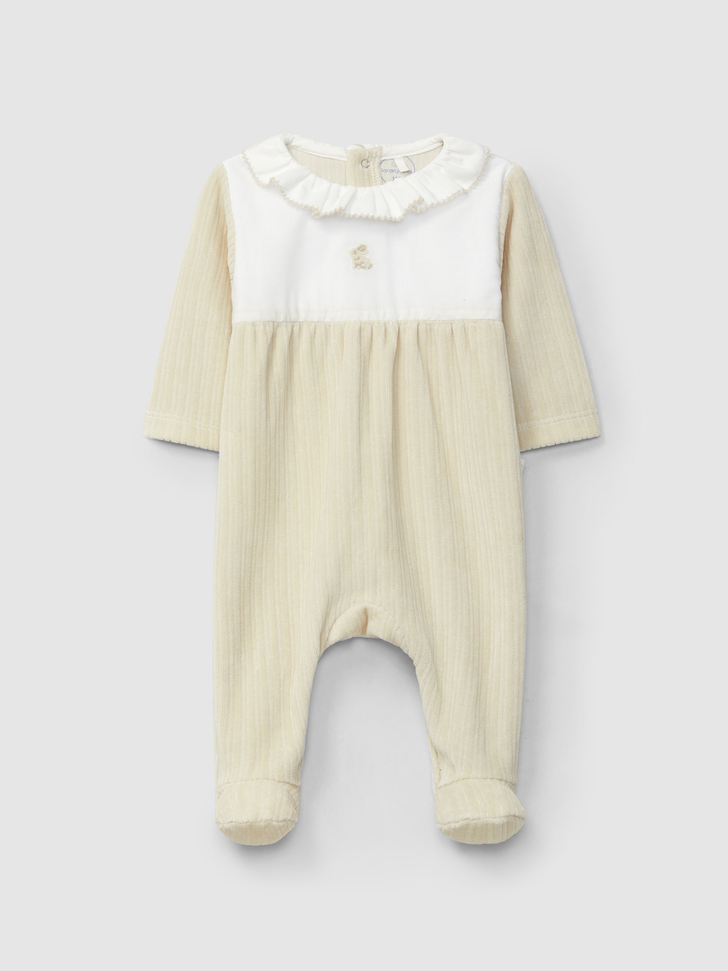 Babygrow Veludo Canelado Gola Folho