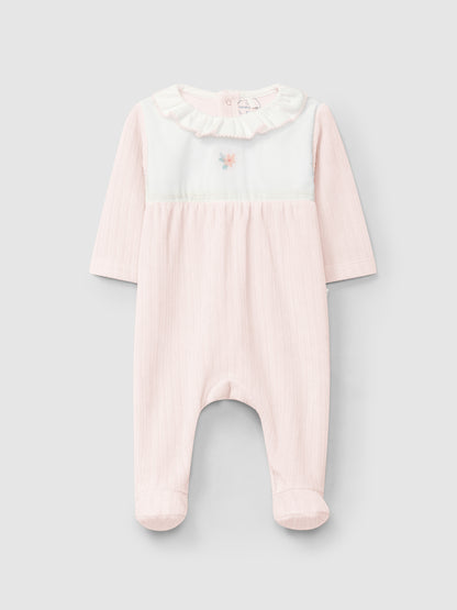 Babygrow Veludo Canelado Gola Folho