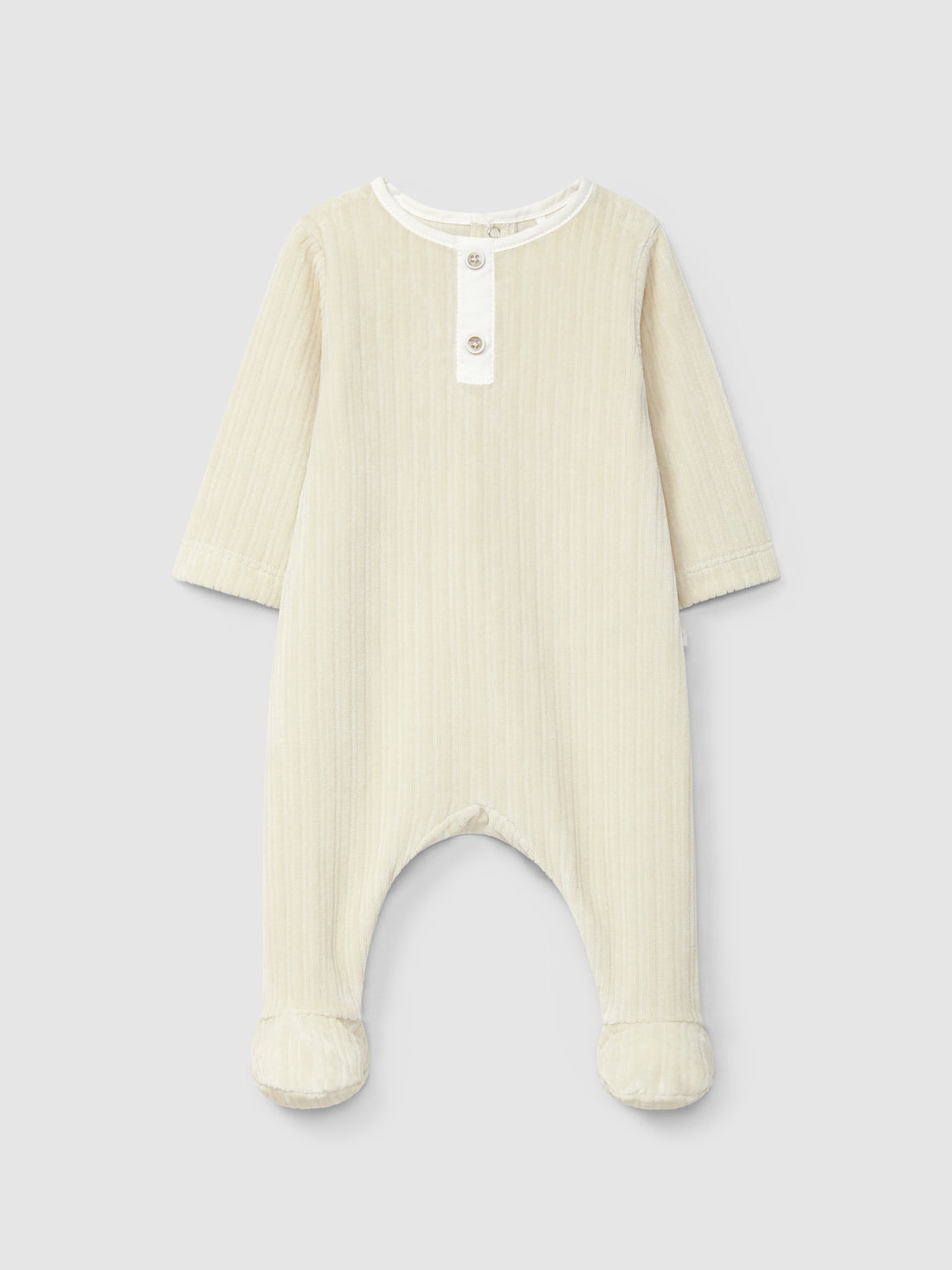 Babygrow sem Gola Veludo Canelado