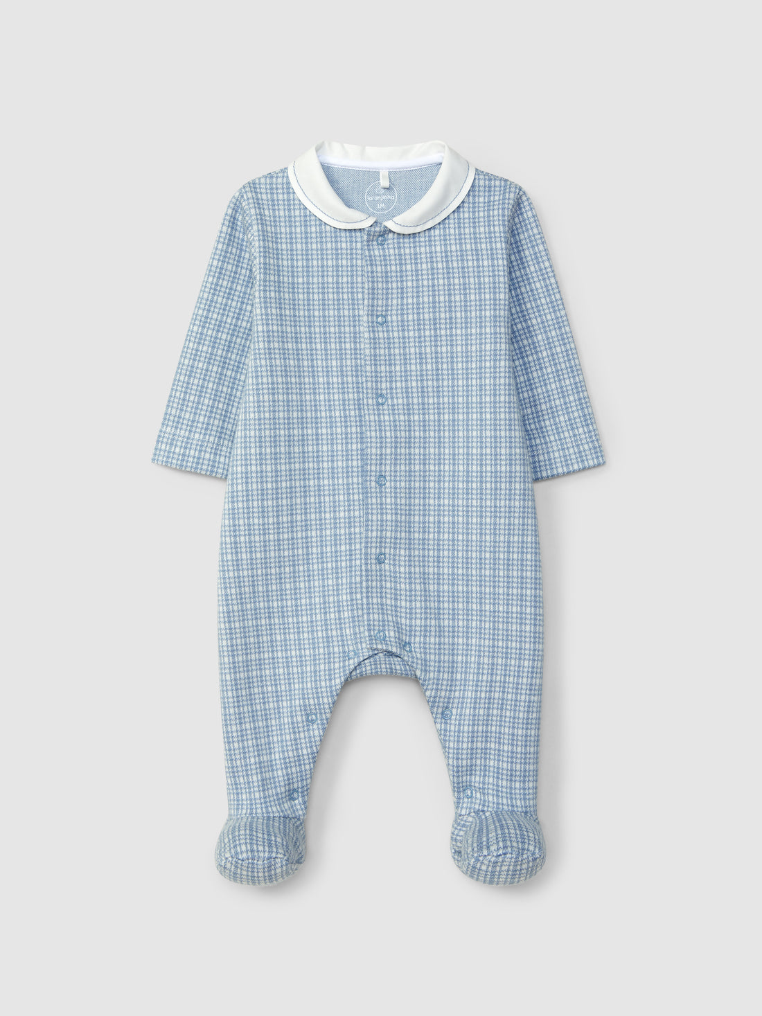 Jacquard Knit Round Neck Babygrow