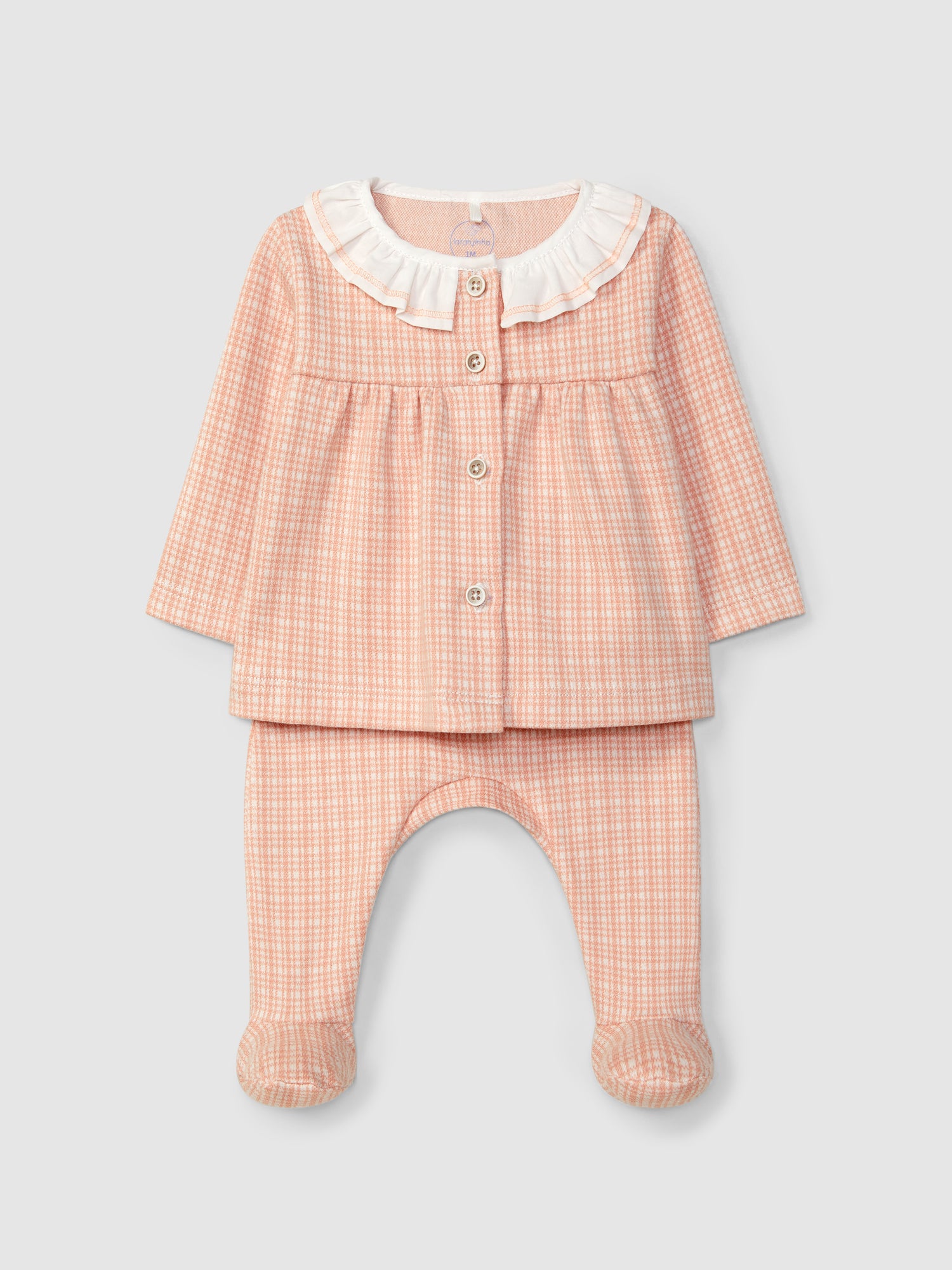 Fato de 2 Peças Malha Jacquard Gola Folho