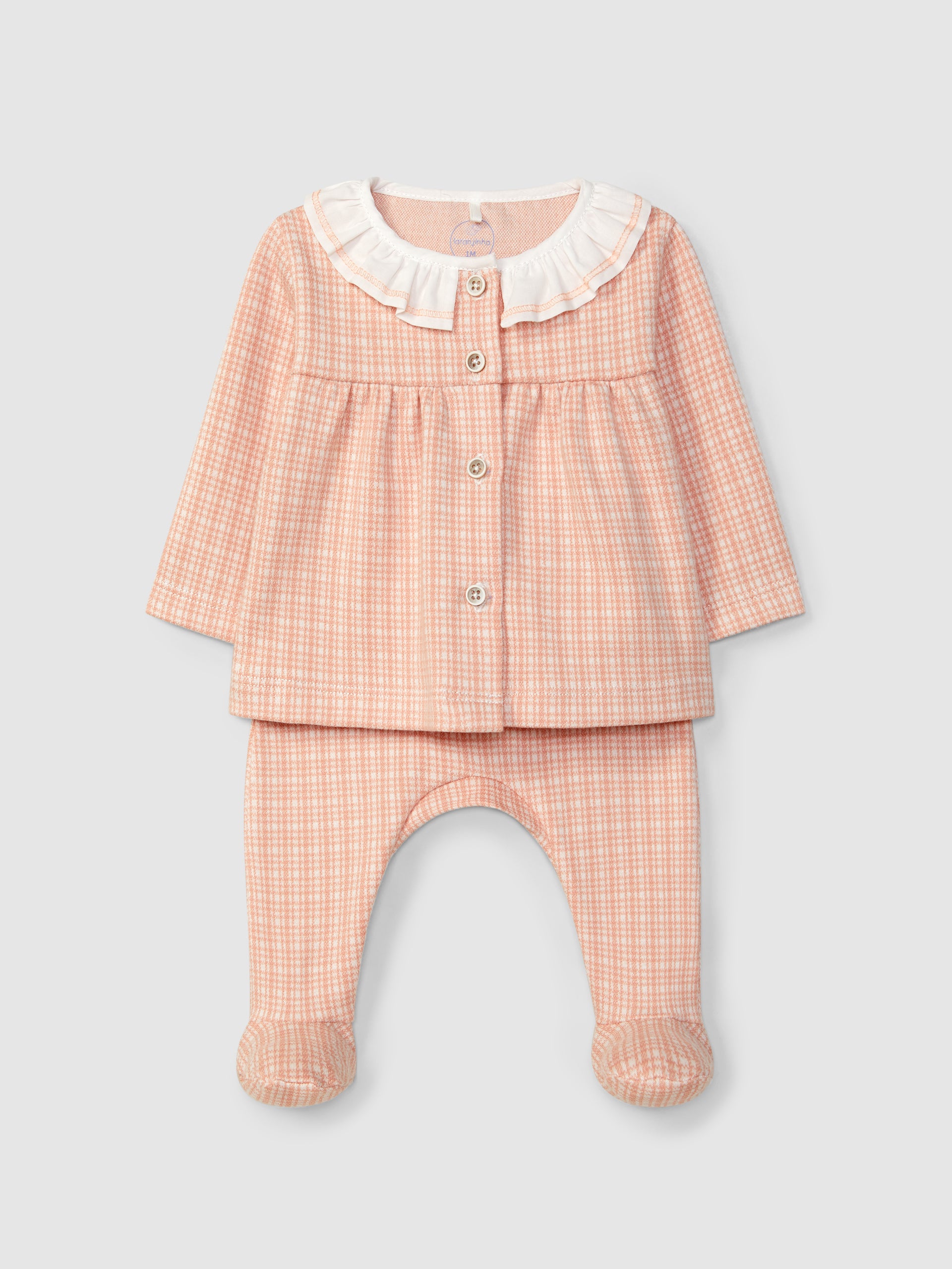 Fato de 2 Peças Malha Jacquard Gola Folho