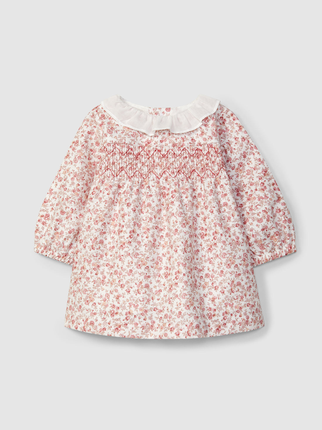 Vestido Floral com Smocks