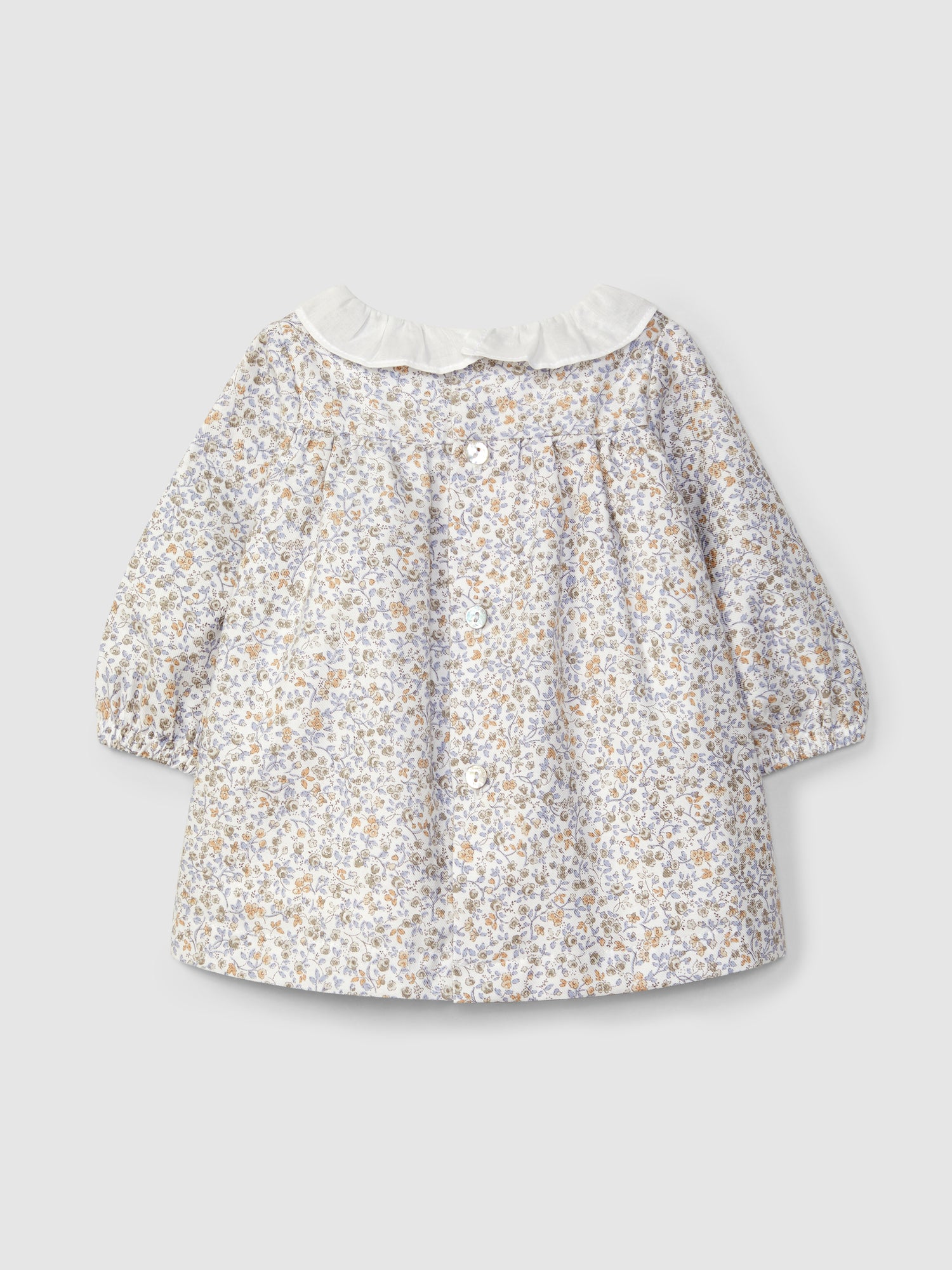 Vestido Floral com Smocks