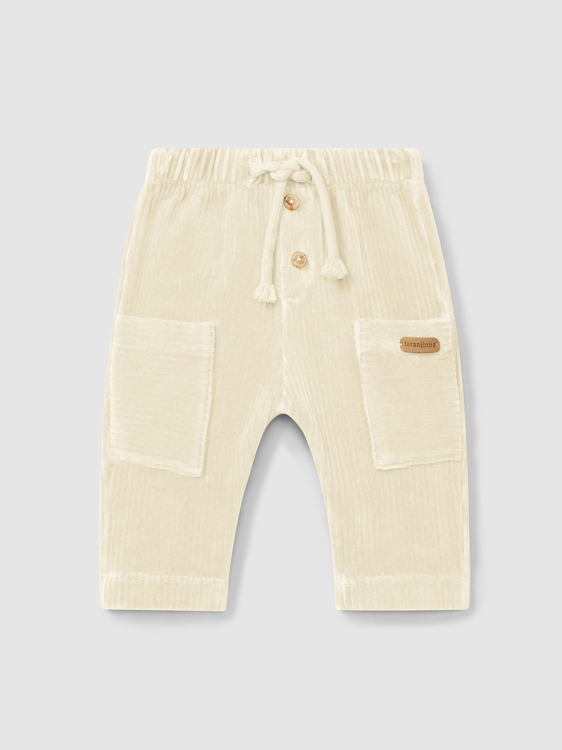 Corduroy Pull-up Pants with Pockets