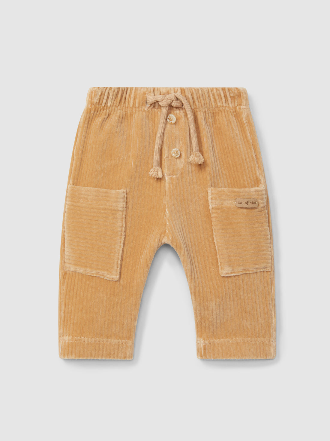 Corduroy Pull-up Pants with Pockets