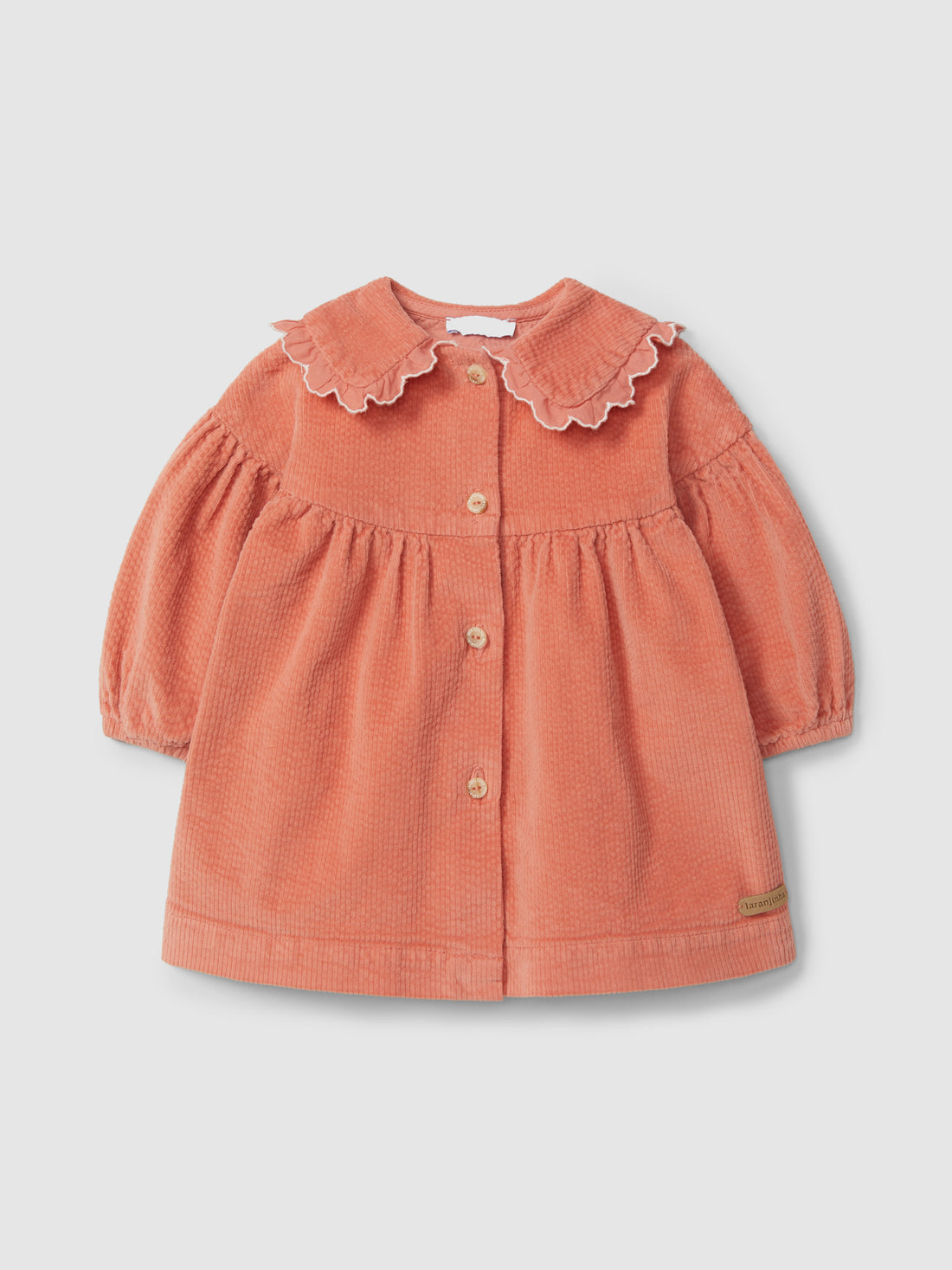 Bombazine Dress with Embroidery on the Collar