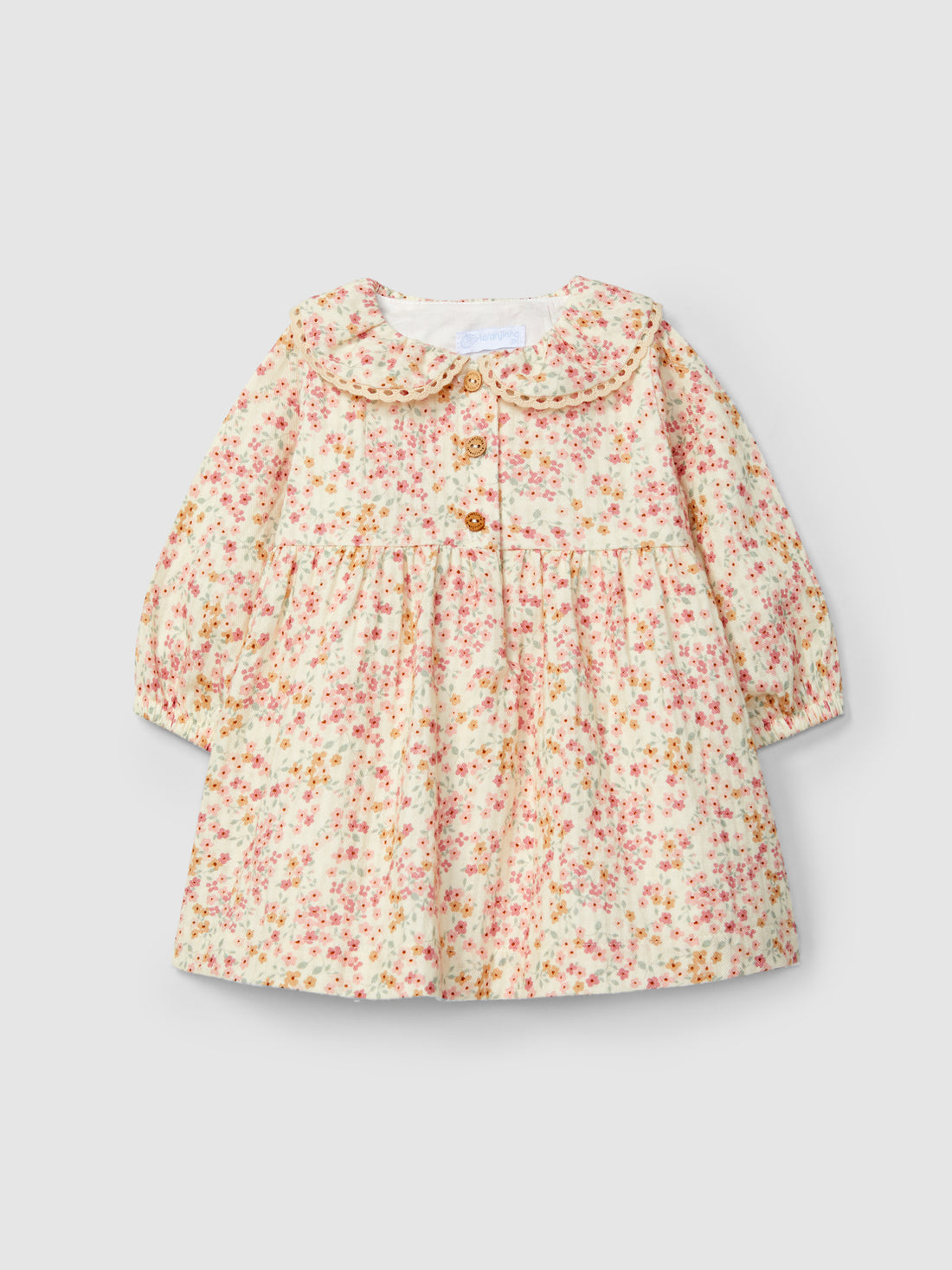 Vestido Floral Detalhe de Renda