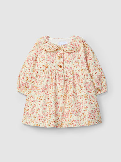 Vestido Floral Detalhe de Renda