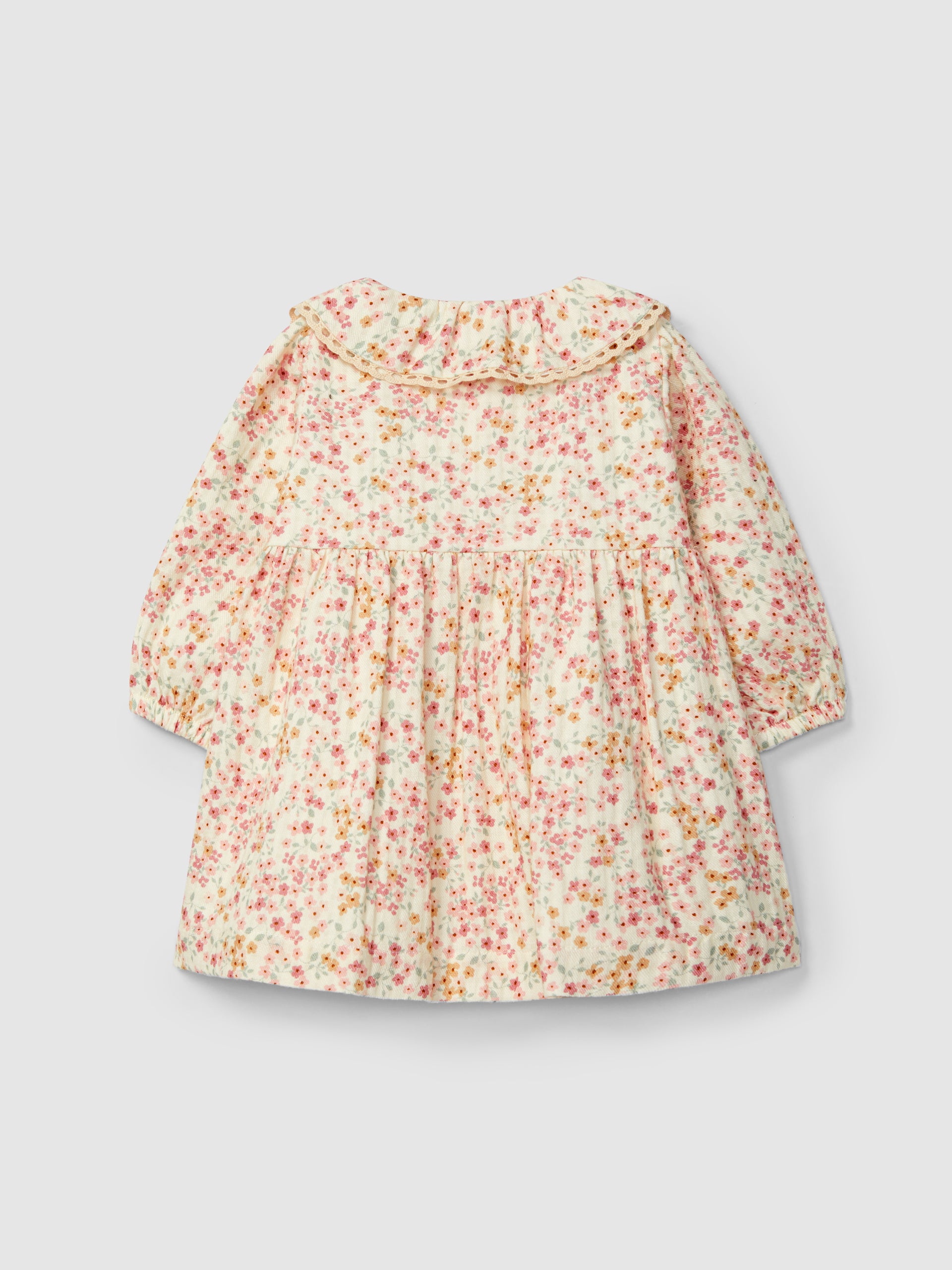 Vestido Floral Detalhe de Renda