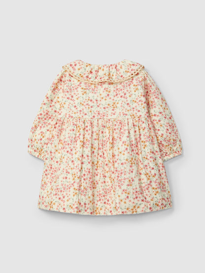 Vestido Floral Detalhe de Renda