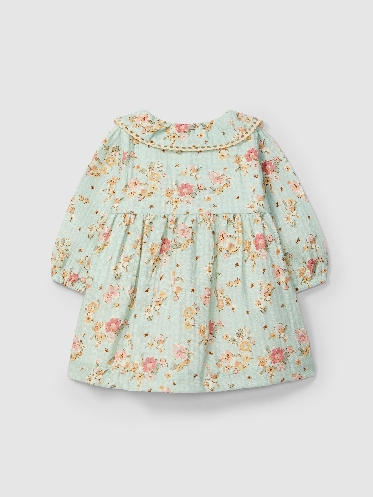 Vestido Floral Detalhe de Renda
