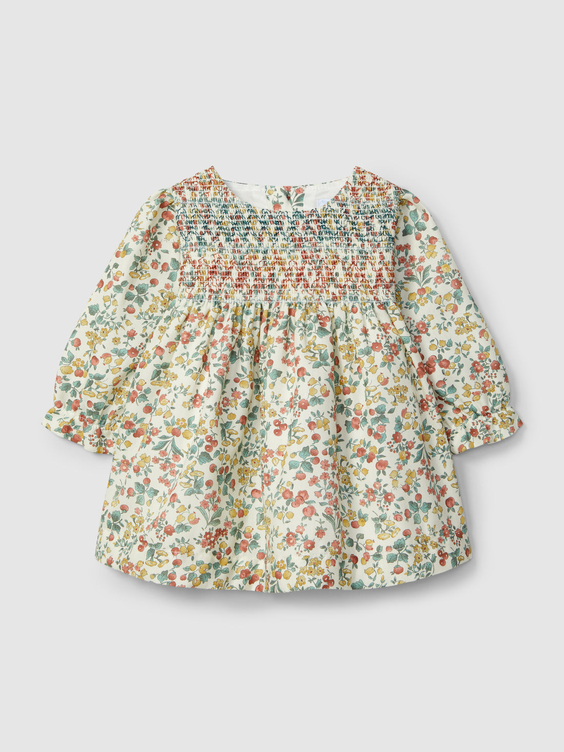 Vestido Flores com Smocks