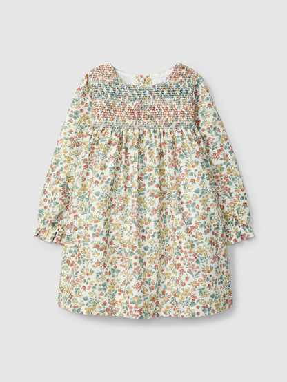 Vestido Flores com Smocks