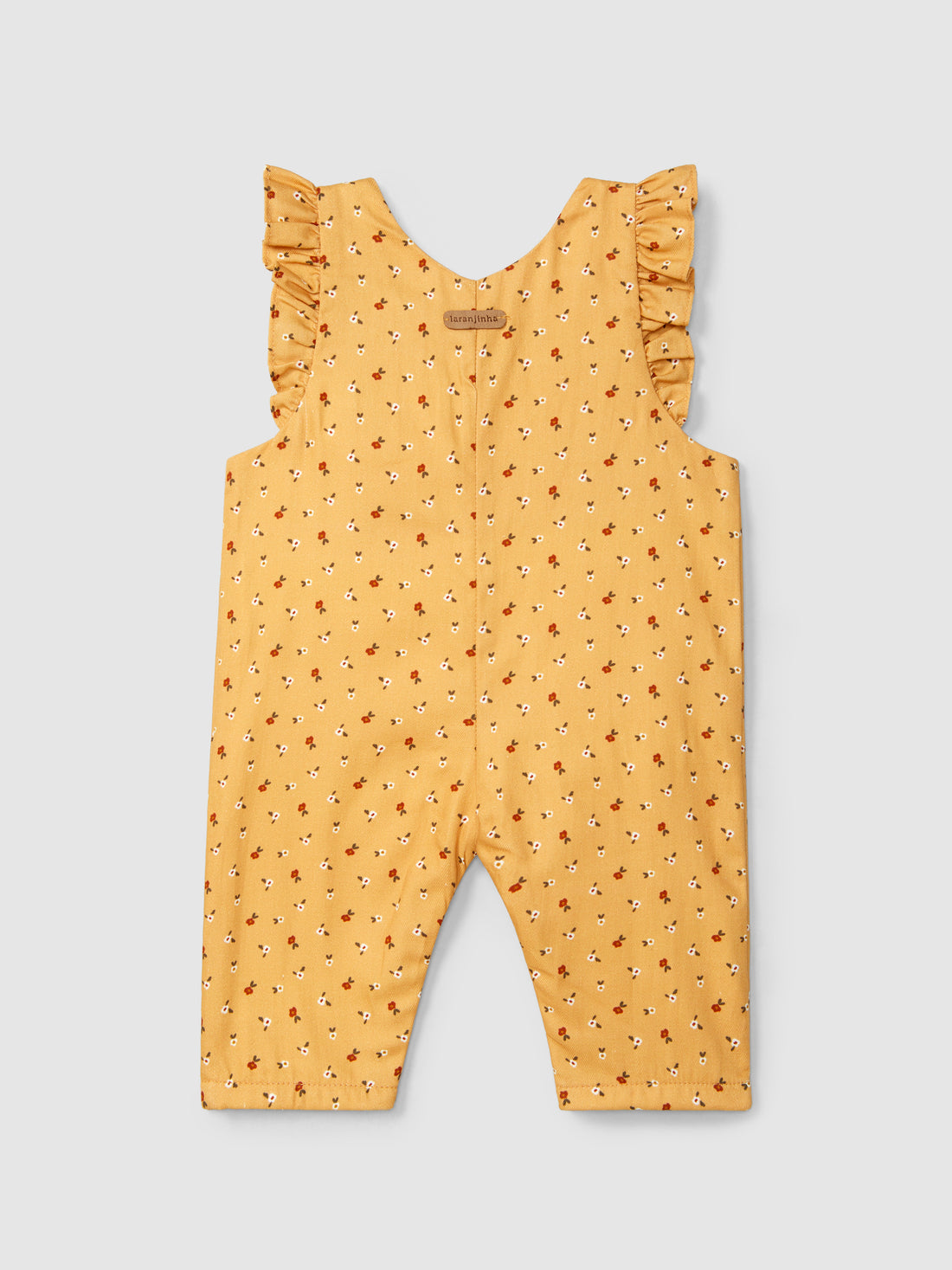 Floral Print and Ruffle Overalls