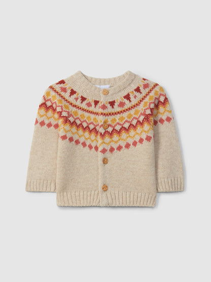 Casaco Tricotado com Jacquard