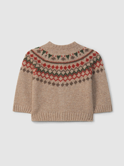 Casaco Tricotado com Jacquard