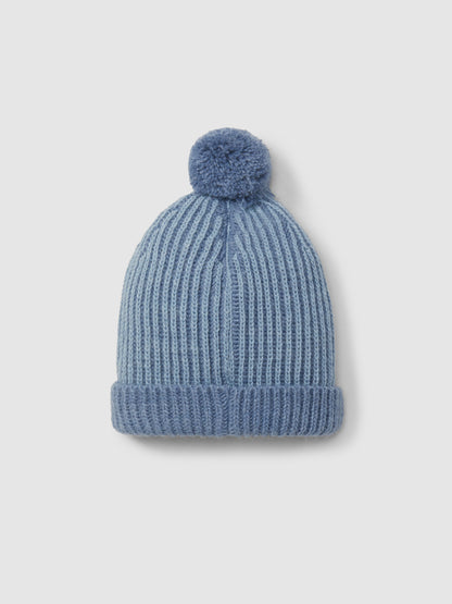 Gorro Tricotado Bicolor Pom-Pom