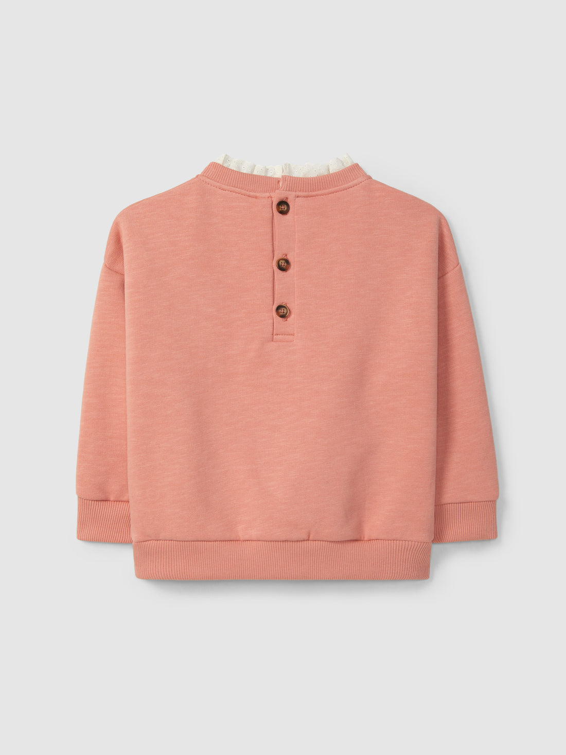 Sweatshirt Flor e Bordado Inglês
