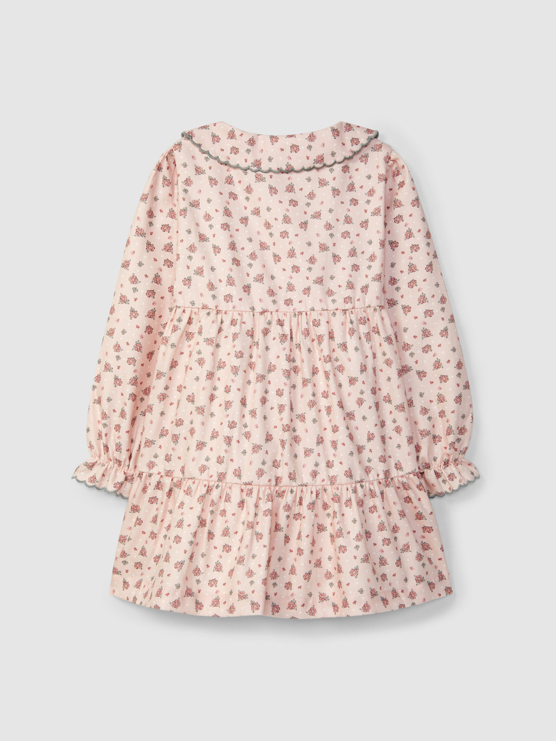 Vestido Flores Delicadas Bordado Contraste