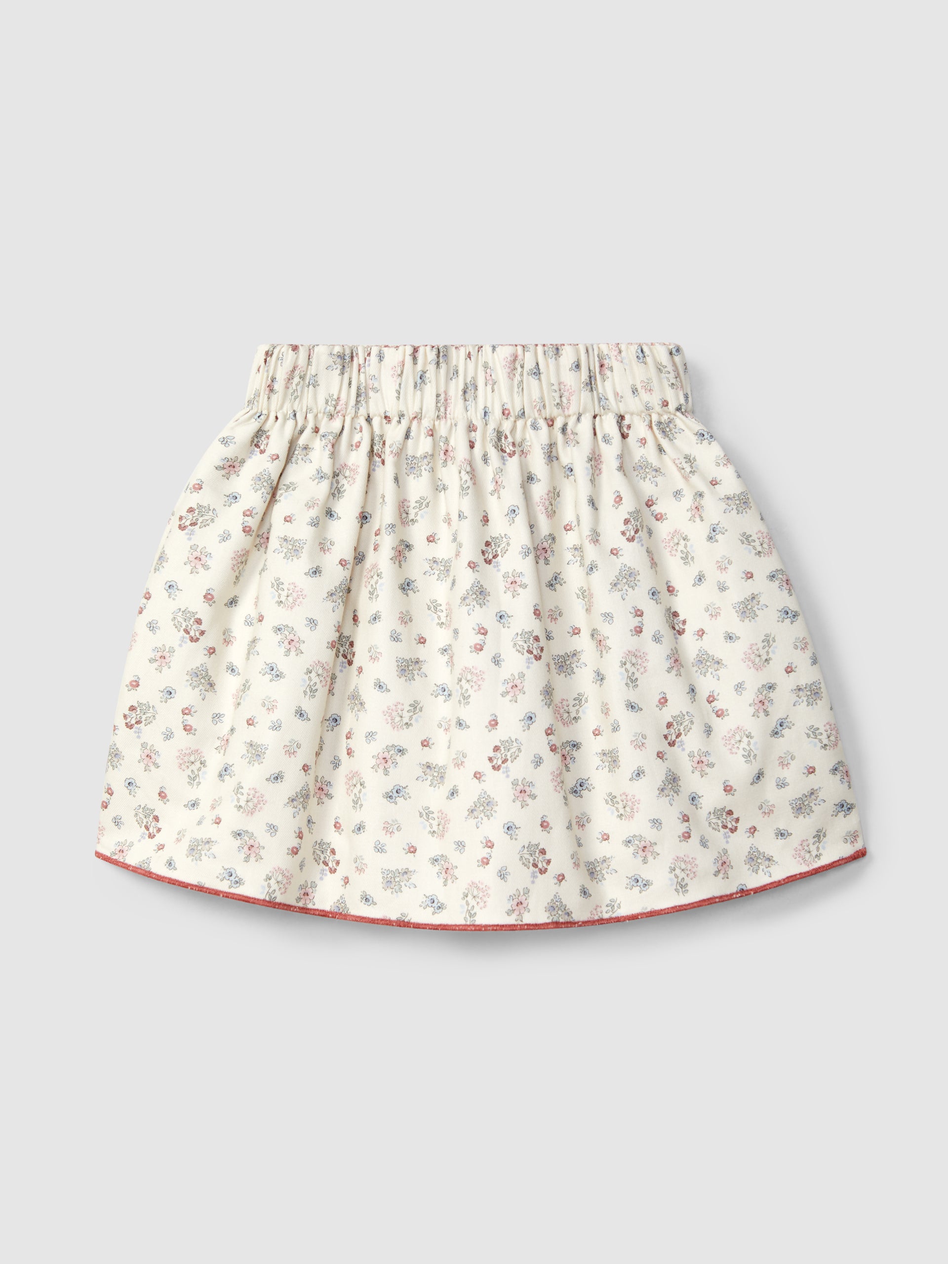Saia Reversível Xadrez Vichy e Flores