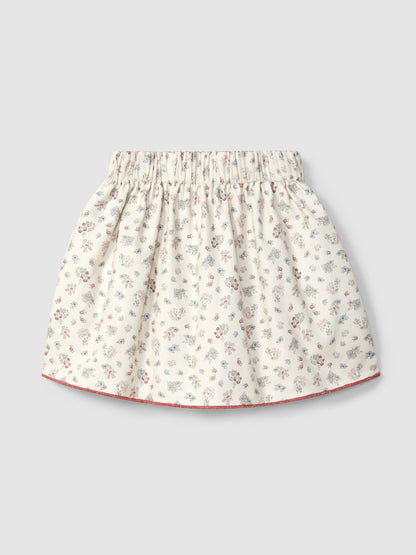 Saia Reversível Xadrez Vichy e Flores