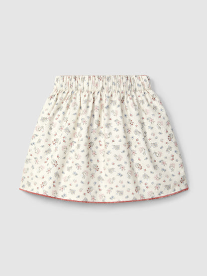 Saia Reversível Xadrez Vichy e Flores