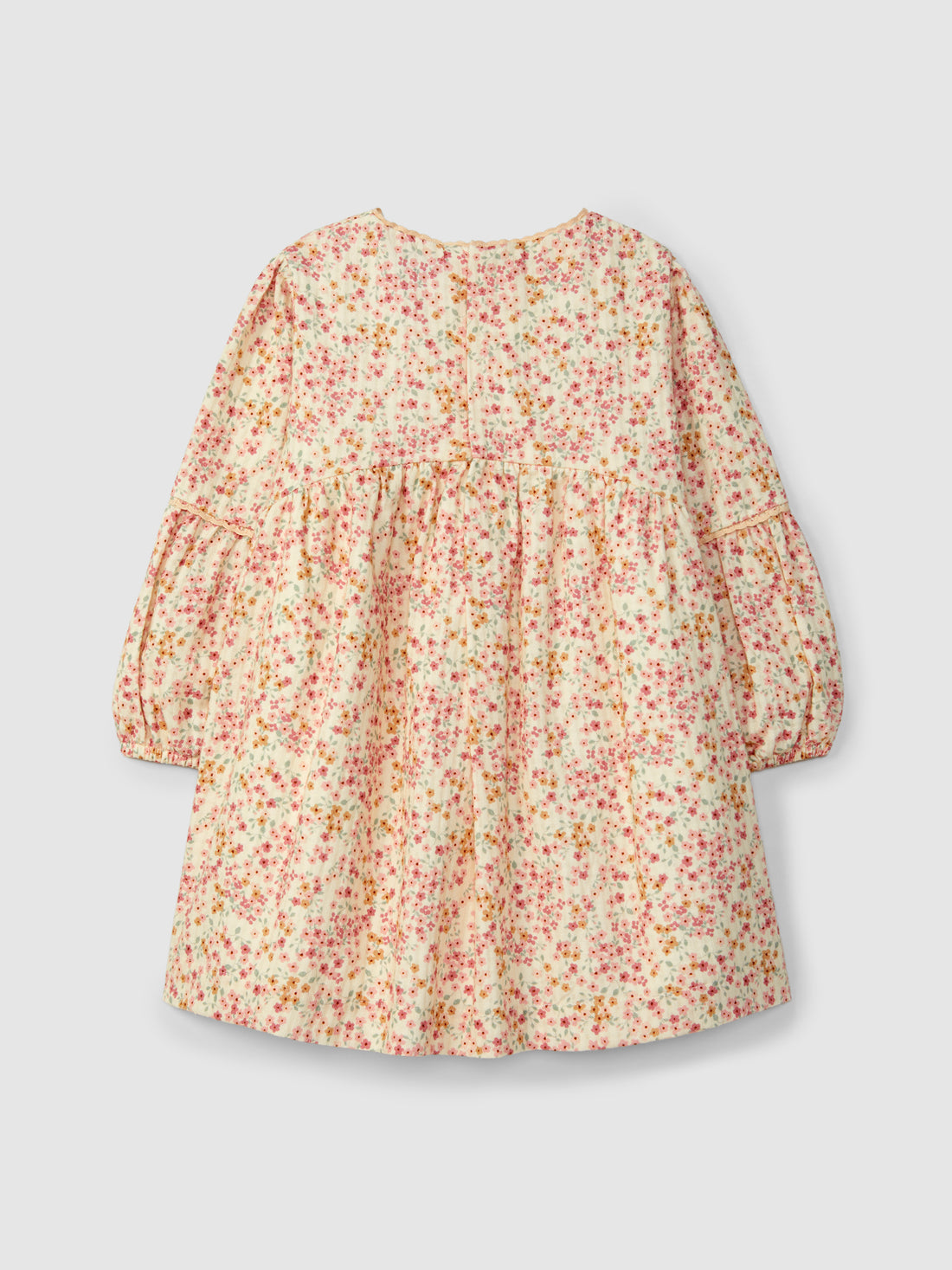Vestido Floral Detalhes de Renda