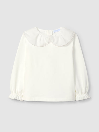 Longsleeve Algodão Gola de Folho