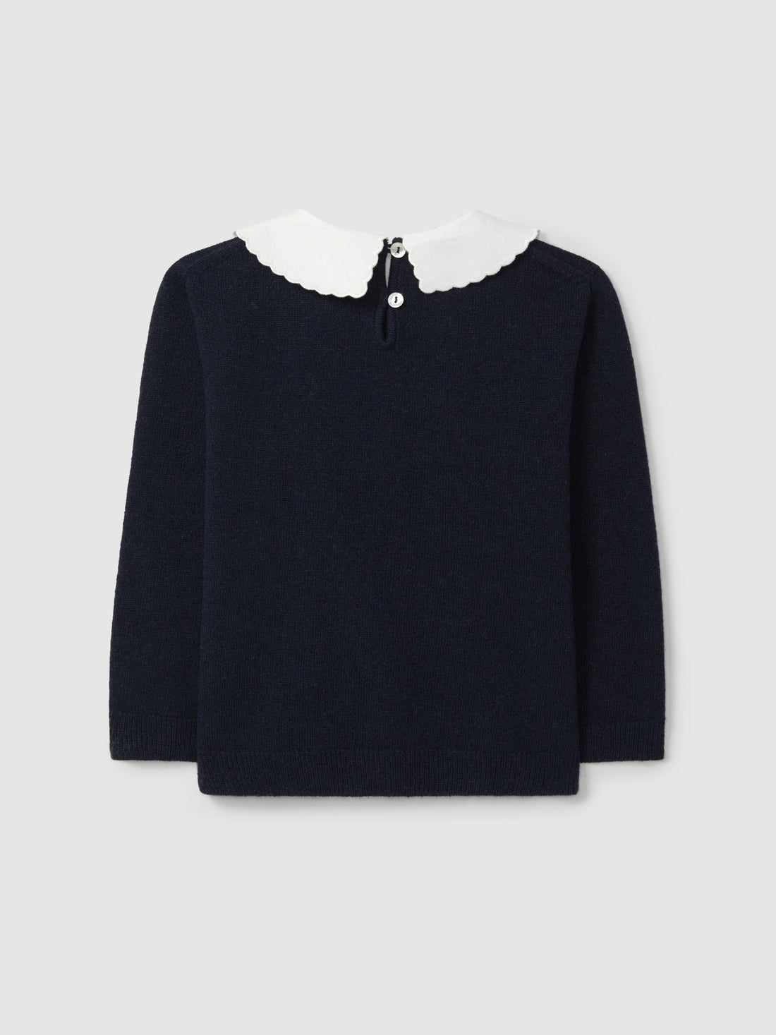 Knitted Shirt with Fabric Collar