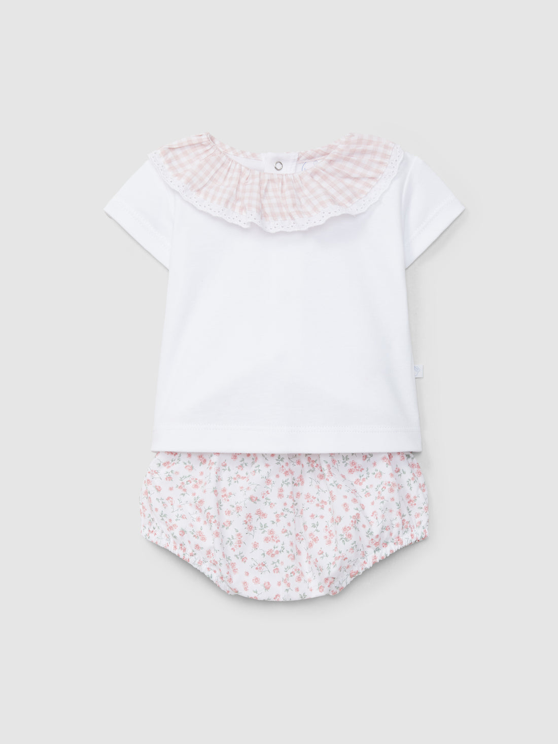 Conjunto de 2 peças Xadrez Vichy e Flores