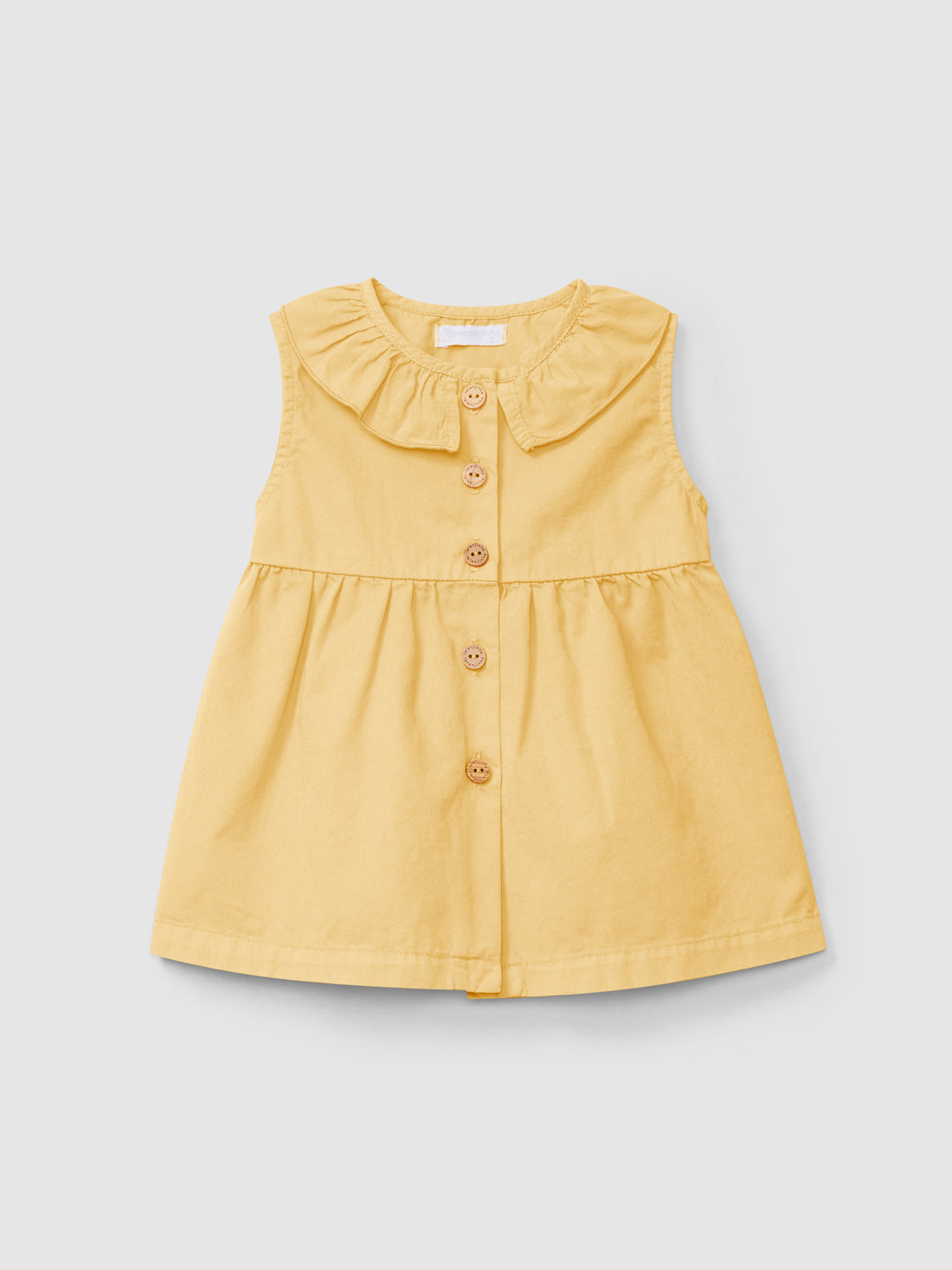 Vestido Sarja Gola de Folho