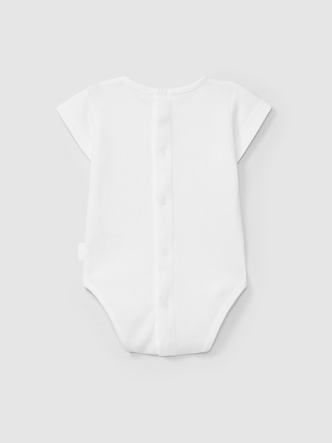 Waffle Knit Collarless Bodysuit