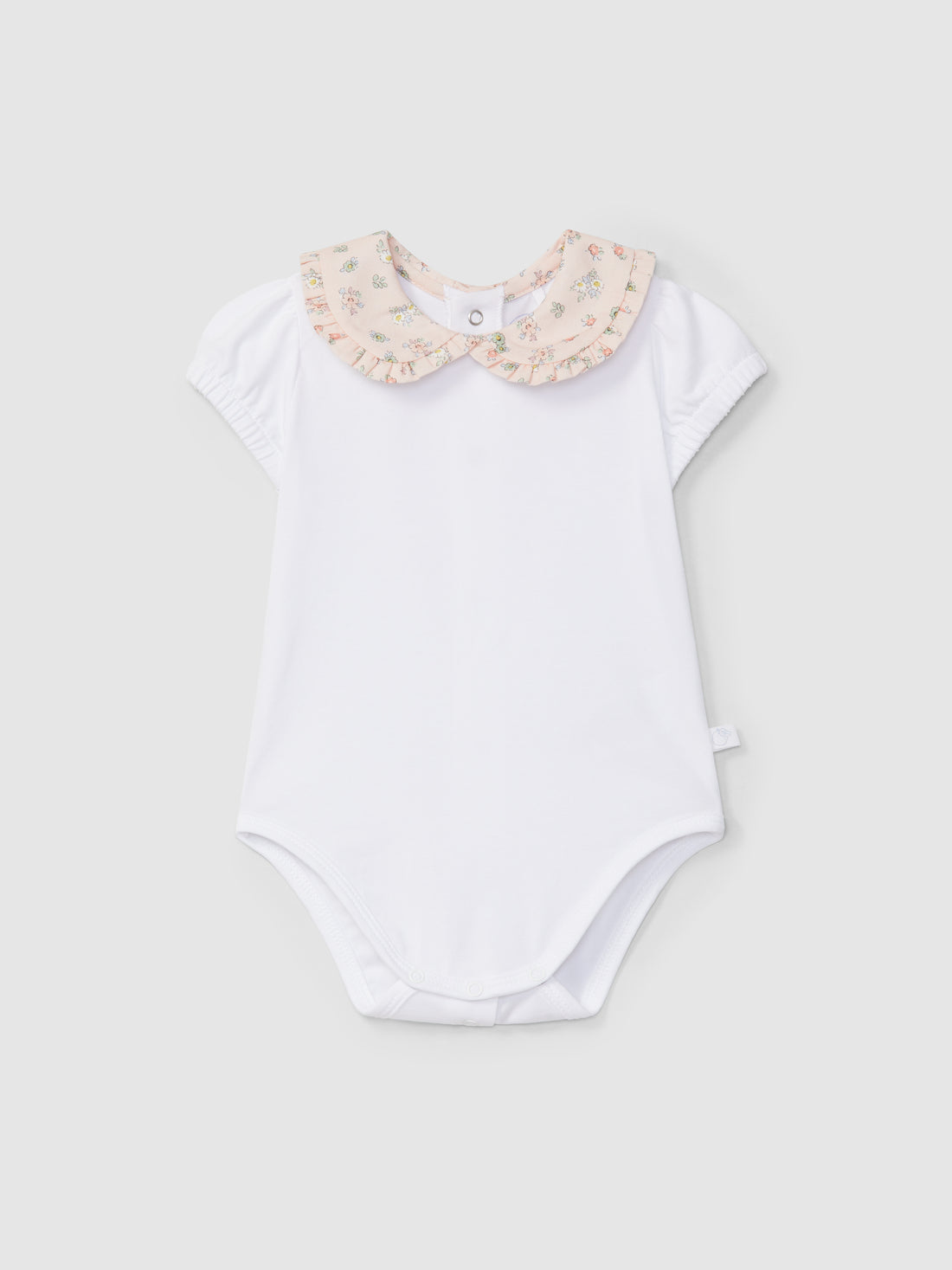 Body Gola em Tecido Estampado Floral