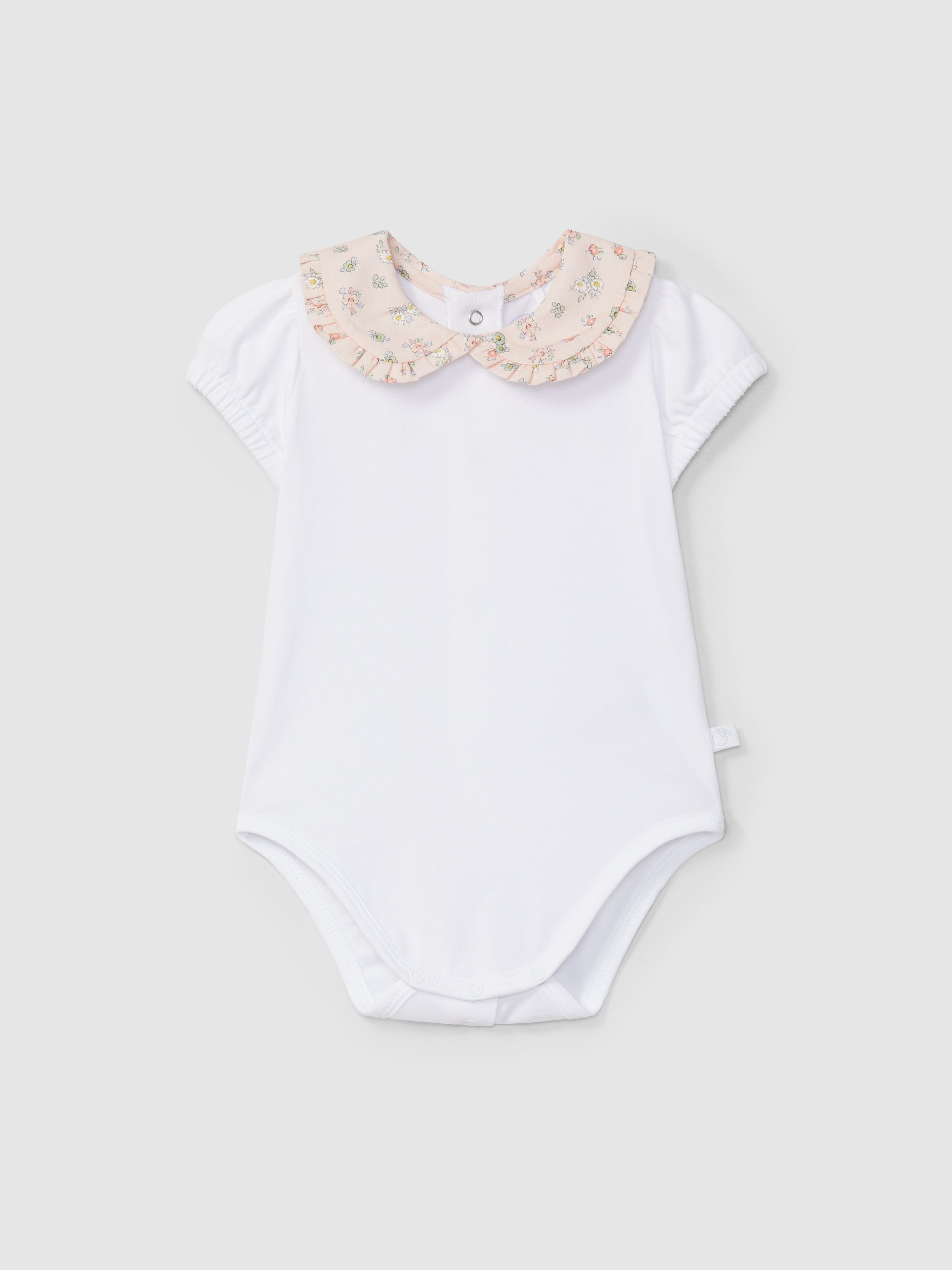 Body Gola em Tecido Estampado Floral