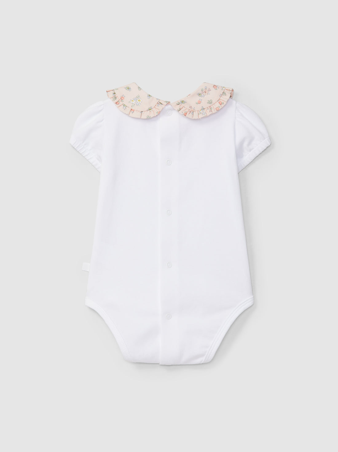 Body Gola em Tecido Estampado Floral