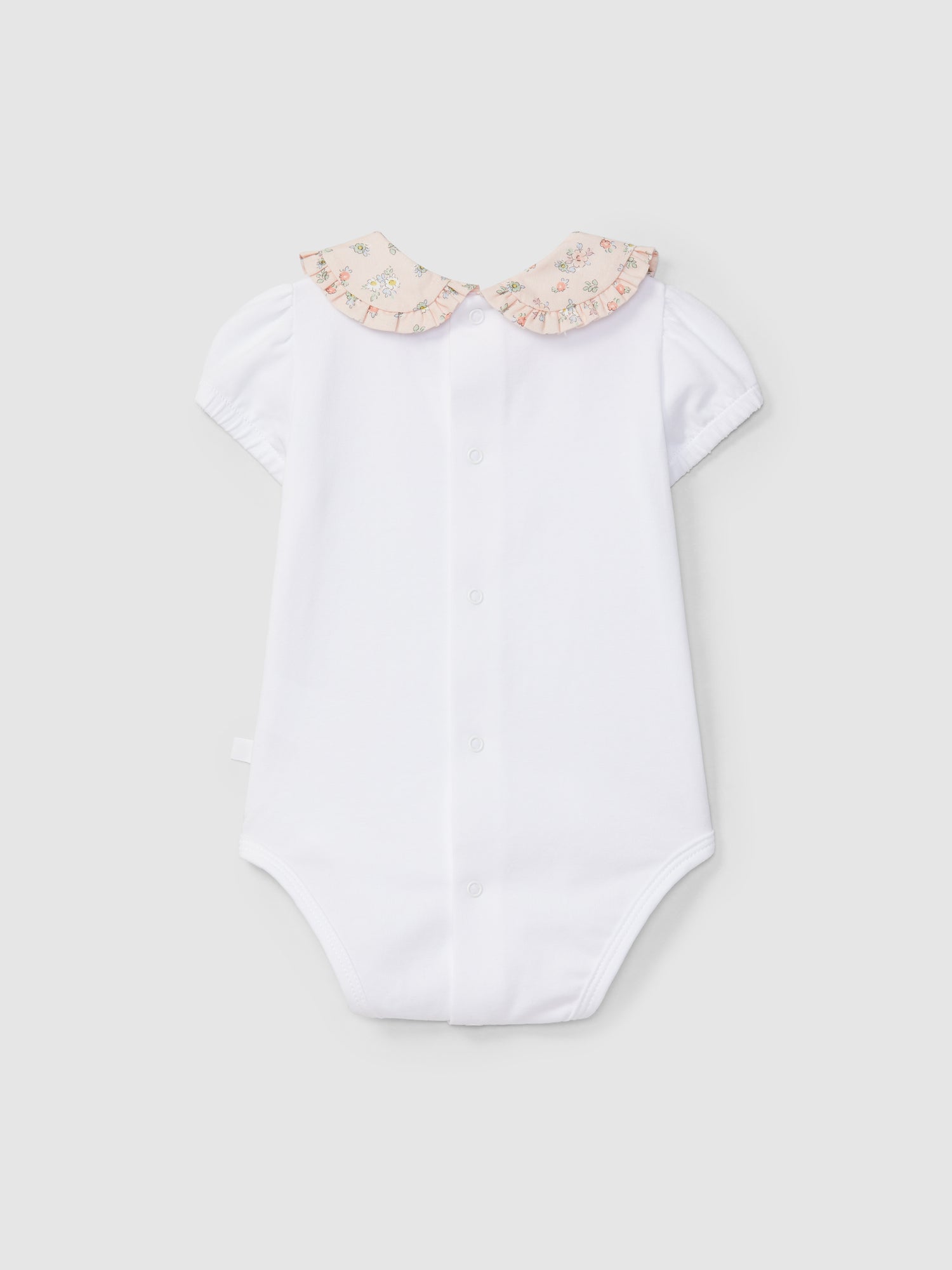 Body Gola em Tecido Estampado Floral