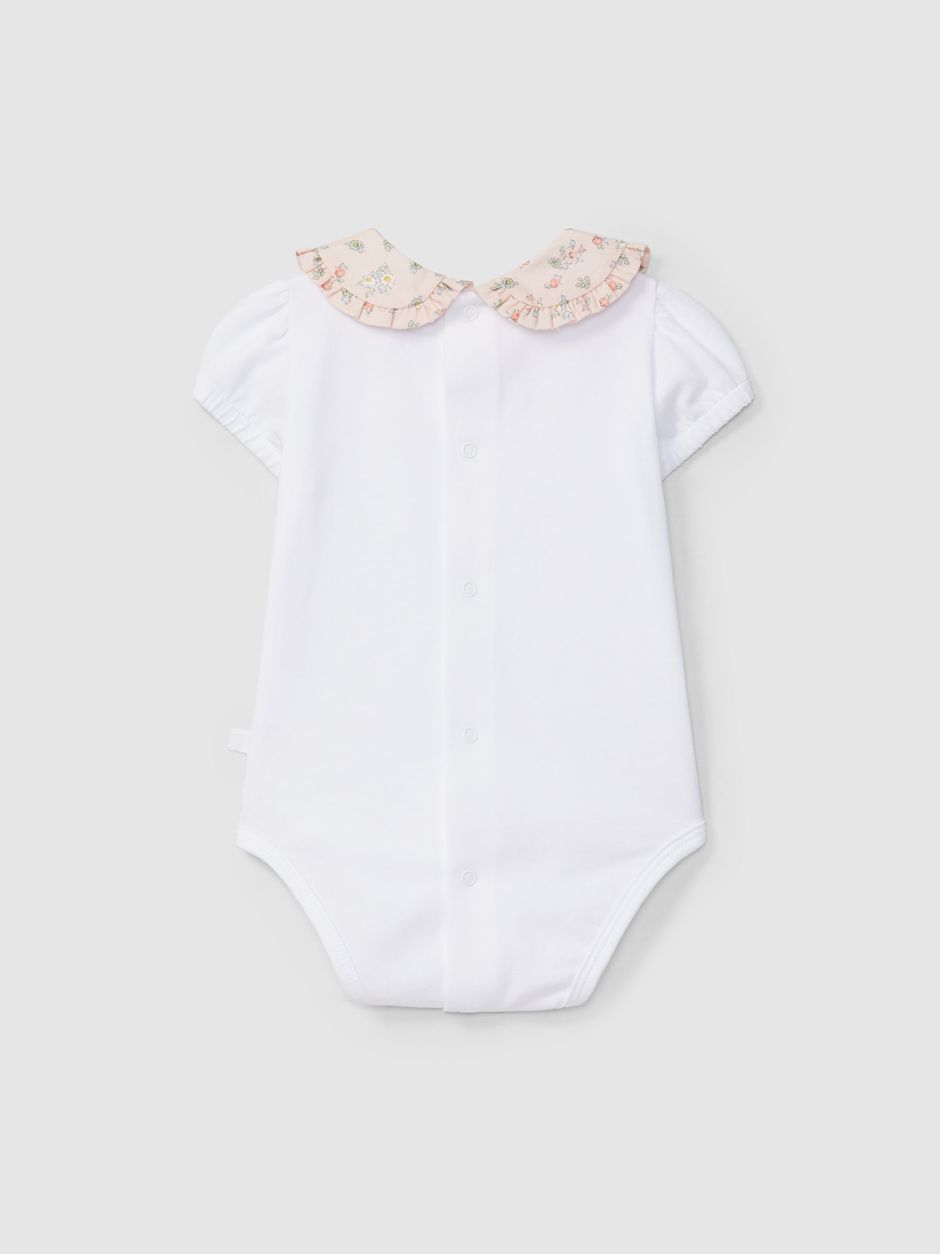 Body Gola em Tecido Estampado Floral