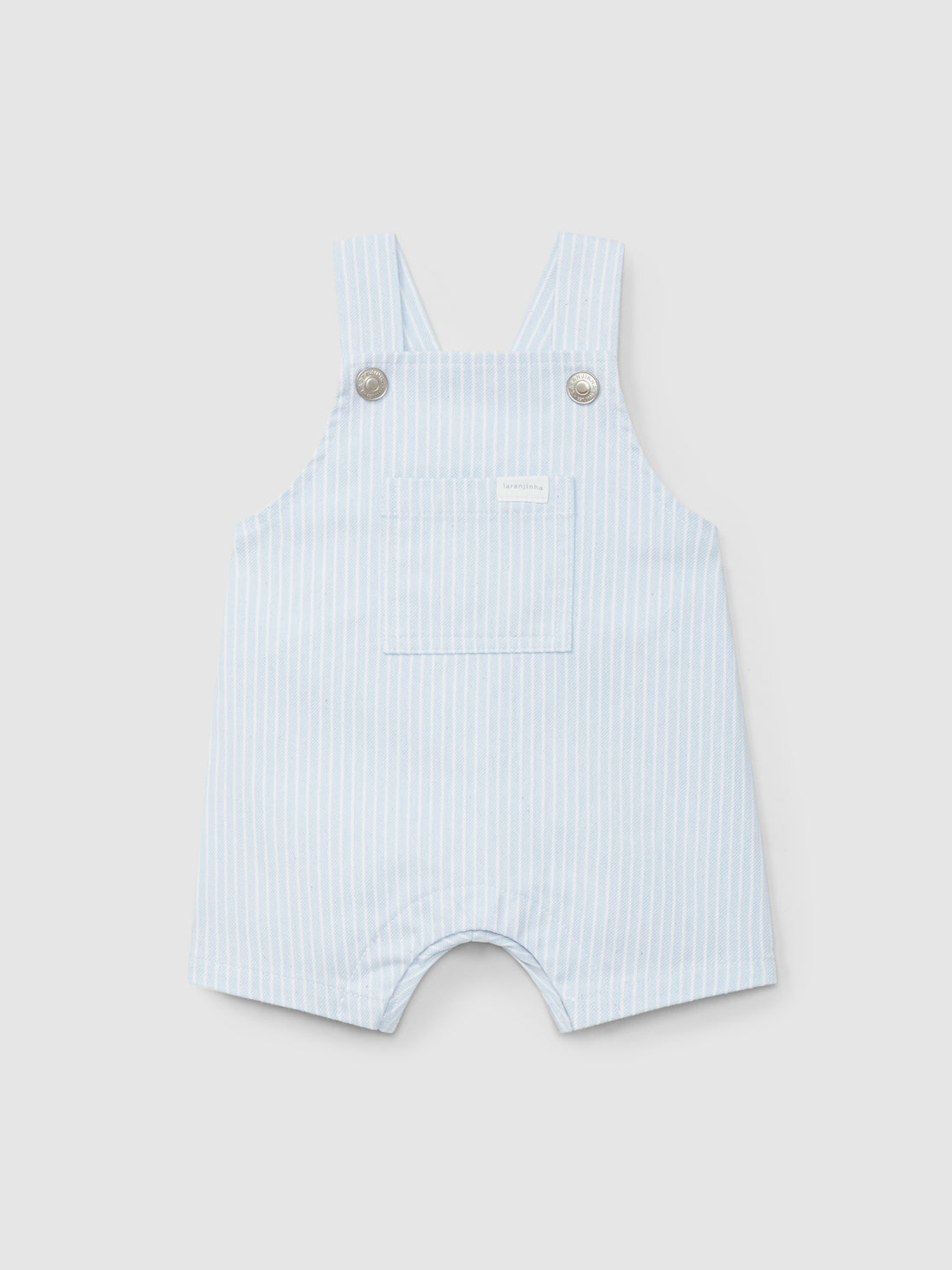 Calções de Peito Denim de Riscas