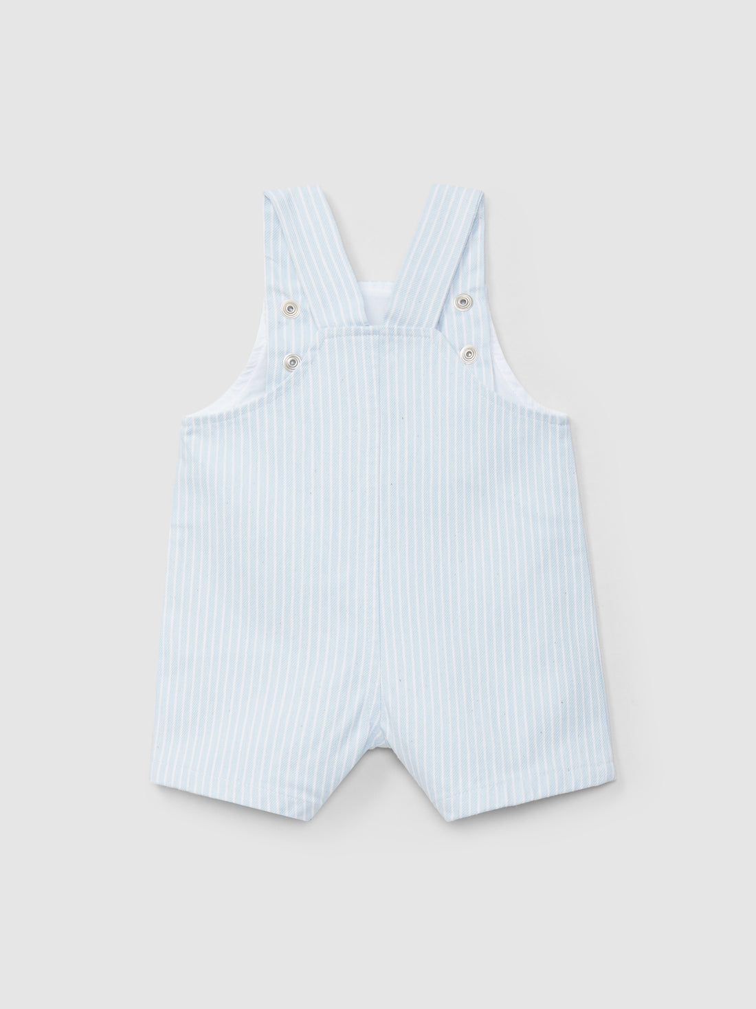 Calções de Peito Denim de Riscas