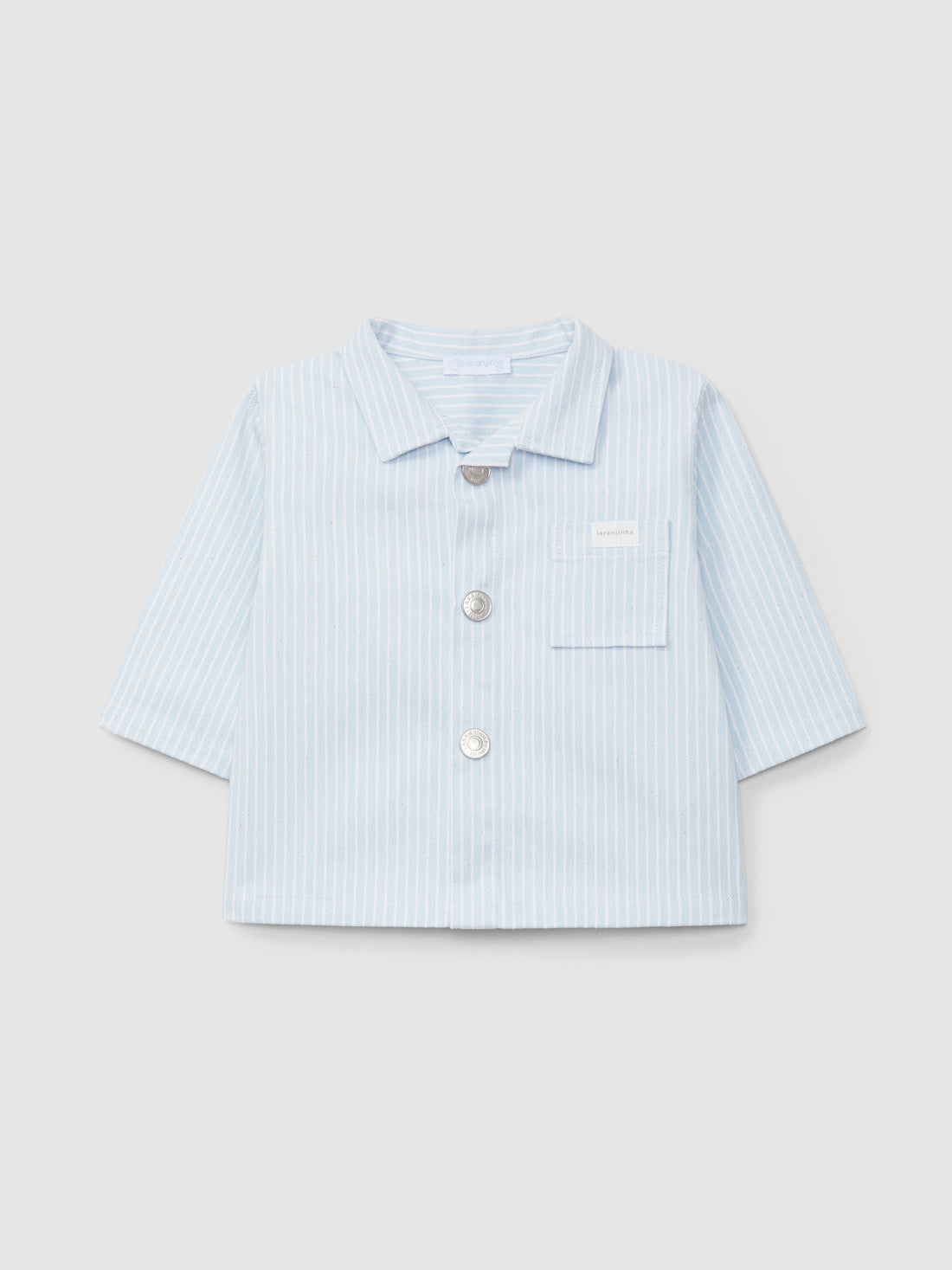 Camisa Tecido Denim de Riscas