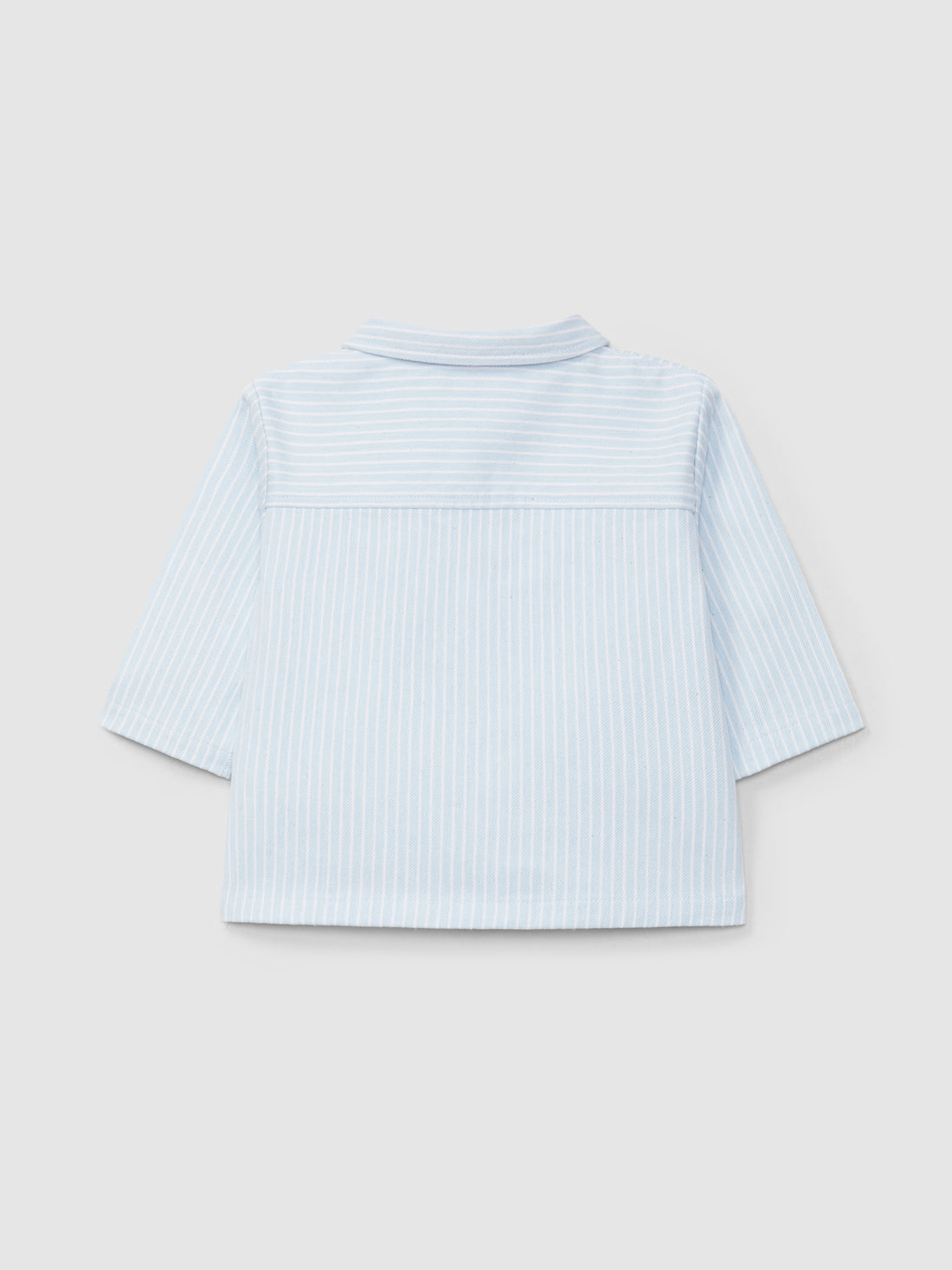 Camisa Tecido Denim de Riscas