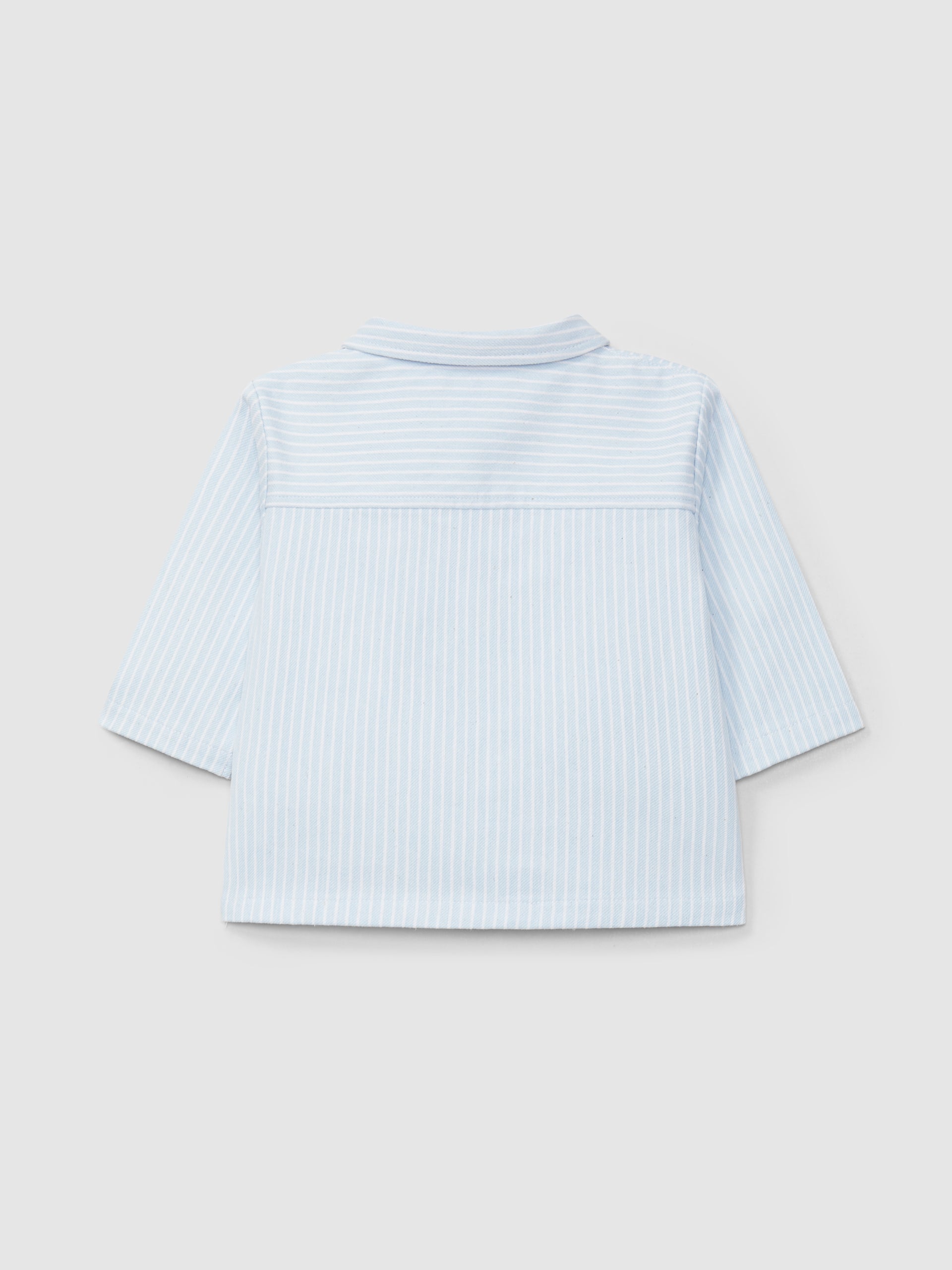 Camisa Tecido Denim de Riscas