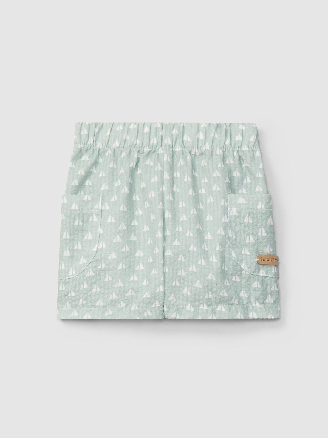Calções Pull-Up Seersucker Estampado