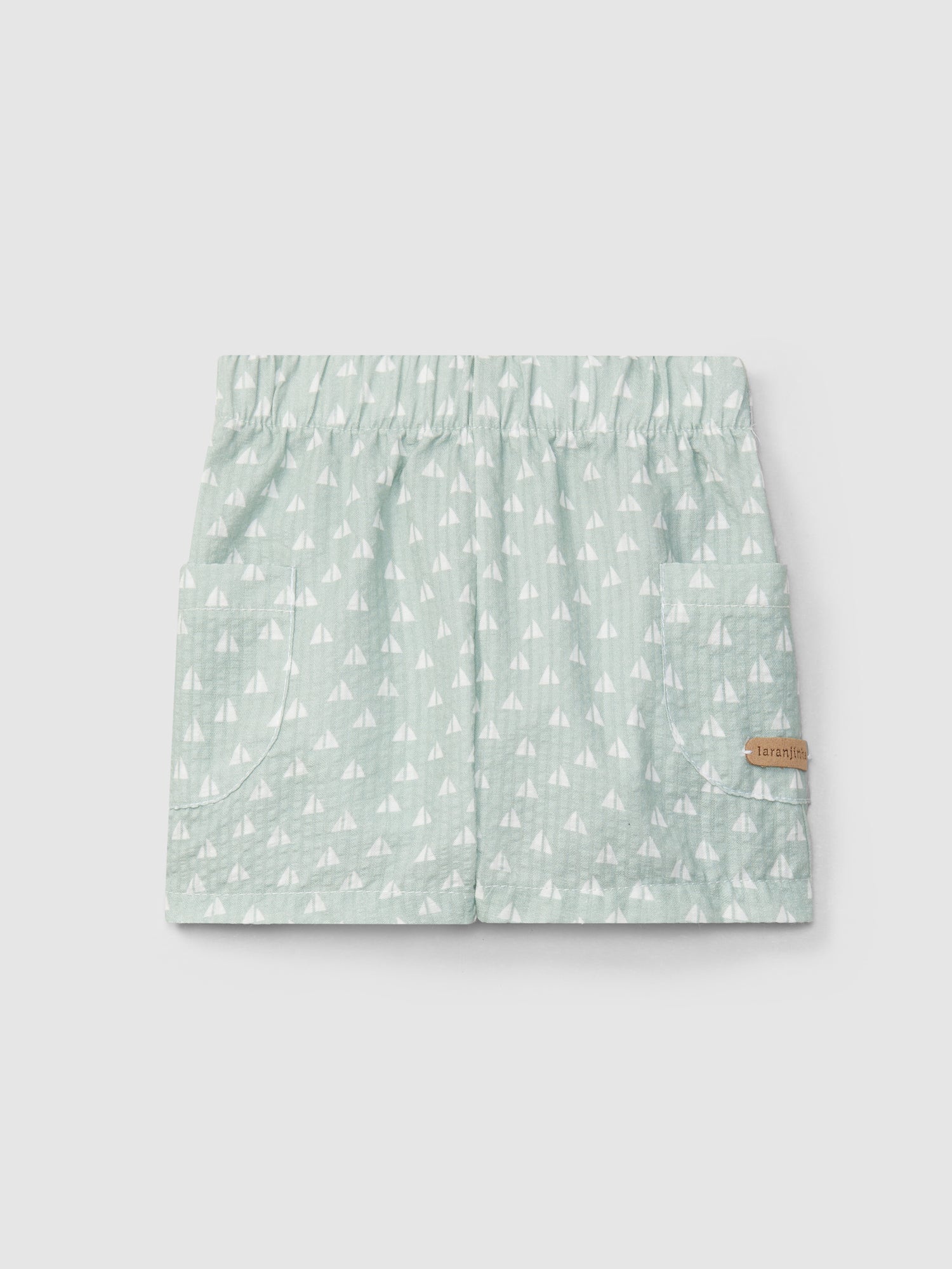 Calções Pull-Up Seersucker Estampado