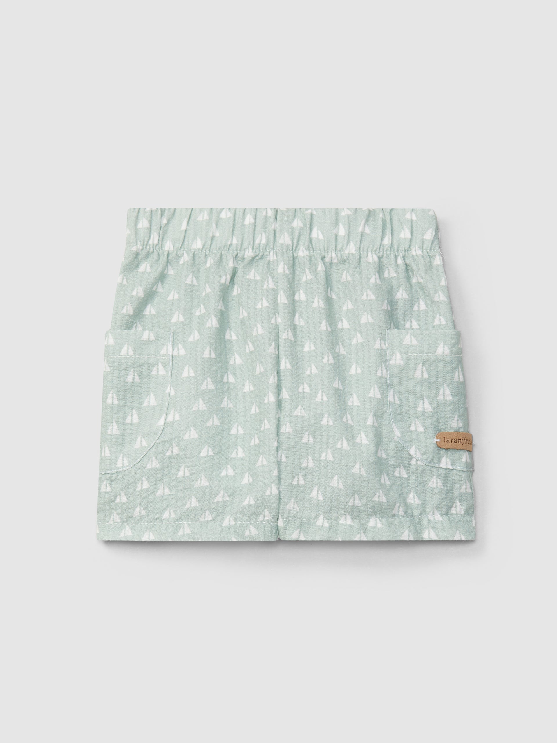 Calções Pull-Up Seersucker Estampado